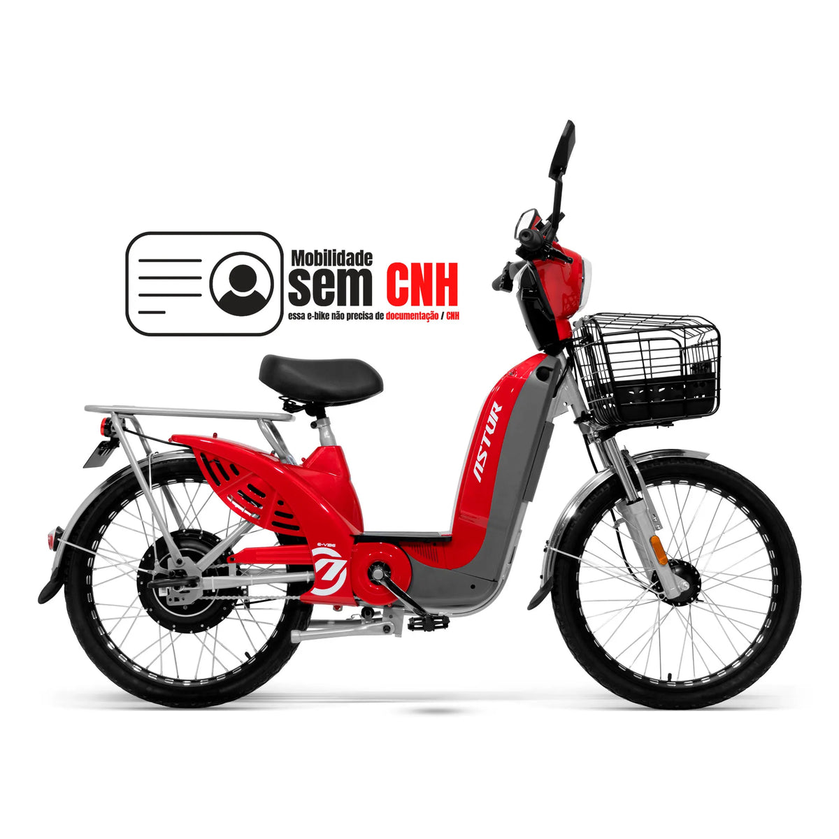 Bicicleta Elétrica 800w Astur com Acelerador E-Vibe 48V 15AH