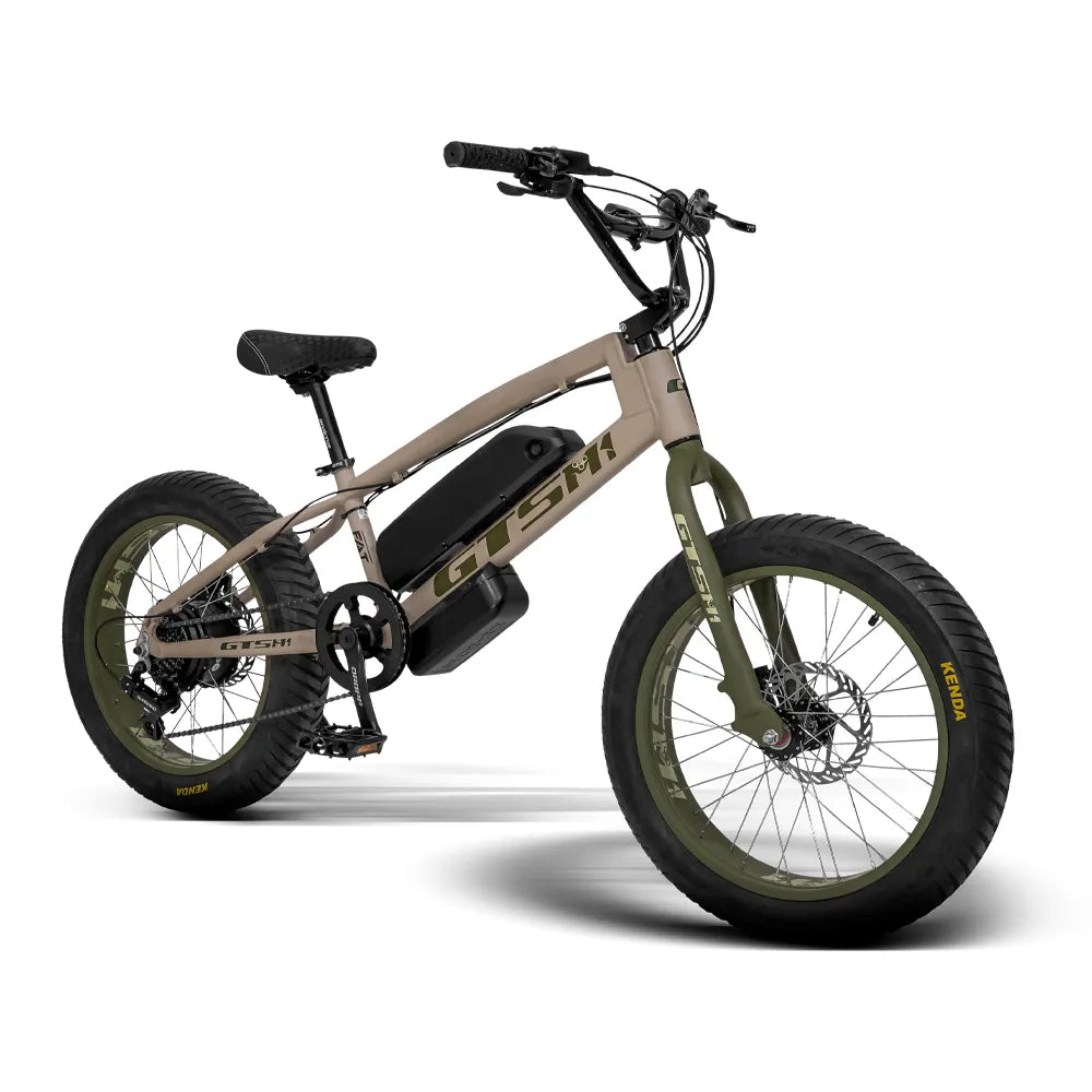 Bicicleta Elétrica Infantil 750W aro 20 GTSM1 Freio Hidráulico 7v Fat Boy Force