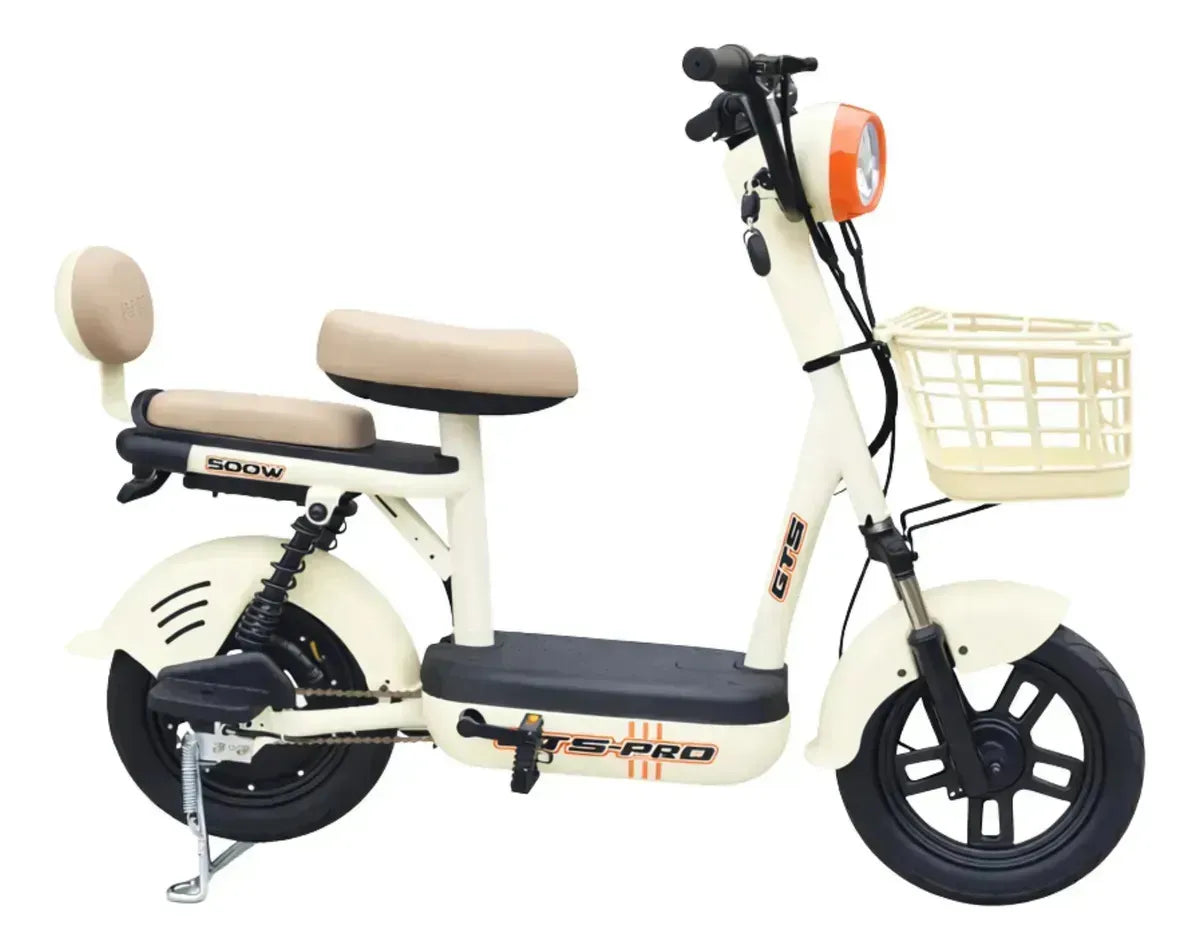Bicicleta Elétrica Gts Super Power 500w Para Mobilidade Urbana Branco